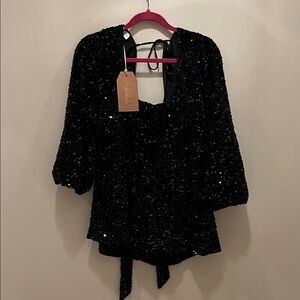 NWT Listicle Black Sequin Dress
